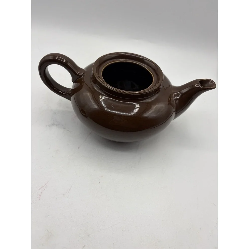 Vintage NCF Italy Brown Ceramic Teapot 5.5